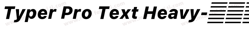 Typer Pro Text Heavy字体转换